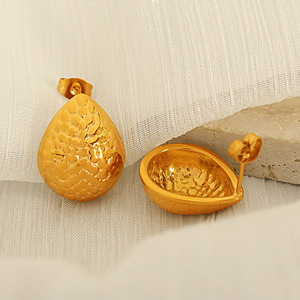 Pendientes colgantes de oro con forma de gota de agua, joyería de moda para fiestas EH371-2 - Product Image 2