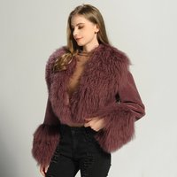 Vestes en fourrure de mouton naturel de luxe pour l'hiver Couleur personnalisée Vente en gros Manteau en fourrure d'agneau mongole pour femmes