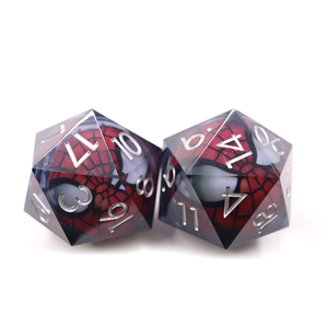 New Design Custom Resin sharp Edge <strong>Dice</strong> 50mm Oversize D20 Spider <strong>Man</strong> Single Led <strong>Dice</strong> for DND RPG Game - Product Image 2