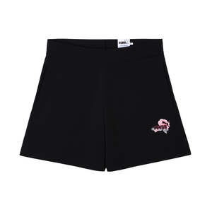 Puma <b>Women</b> <b>Shorts</b> <b>Black</b> Floral Logo Sportwear - Product Image 2