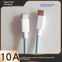 Câble de données tressé double Type-C 120W PD à charge rapide compatible avec iPhone/Huawei/Oppo/Xiaomi