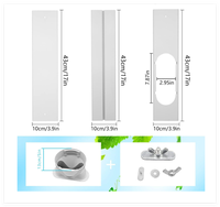 Kit d'étanchéité universel pour tuyau d'évacuation de 5,9 pouces pour climatiseur portable, kit de fixation pour fenêtre