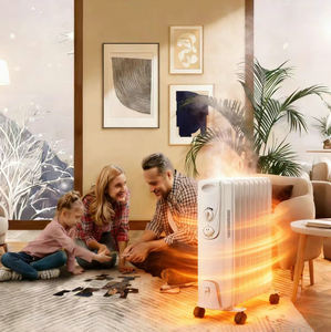 <span class=keywords><strong>Radiateur</strong></span> électrique portable OEM à bain d'huile, 5/7/9/11/13/15 ailettes, pour usage domestique, chauffage d'appoint - Product Image 1