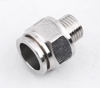 Connecteurs pneumatiques en acier inoxydable, adaptateur rapide à brancher, filetage mâle NPT, raccord pneumatique droit à pousser