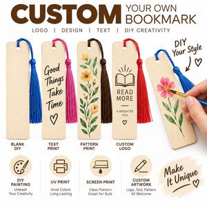 Wooden Bookmark Wholesale Custom Logo DIY Engraving Tassel <b>Book</b> Mark Eco Friendly Reading Gift Bulk Promotional - Product Image 2