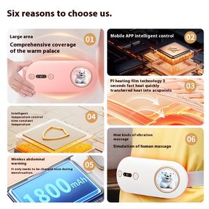 Hochwertiger Menstruation massage gürtel 9 Vibrations stufen Smart Comfort Convenience Heizkissen für taillen freie Einstell zeit - Product Image 3