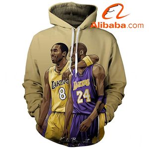 Summer Fashion for Kob Men's 8# 24# <strong>Laker</strong> Basketball Star Printed <strong>Hoodies</strong> Mens Long-Sleeved Sweatshirt Training Apparel Bryant - Product Image 3
