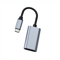 Adaptador Tipo-C para Duplicación de Pantalla 4K HD, Cable Corto, Salida Simultánea de Audio y Video para Teléfonos y Computadoras, Cobre
