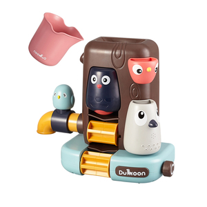 ITTL Stem bagno casa sull'albero doccia animale vasca da bagno giocattolo forniture per il bagnetto del bambino doccia con tazza impilabile per bambini - Product Image 1