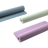 Esterilla de yoga TPE para ejercicio, de 15 mm, gruesa y reforzada, de color liso, resistente al agua