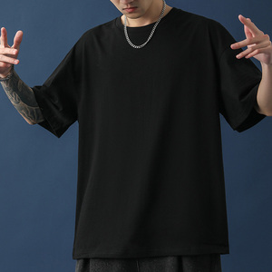 <span class=keywords><strong>T</strong></span>-shirt Trendy con Logo Personalizzabile, Maglietta Oversize con Spalle Cadenti, 100% Cotone, All'ingrosso - Product Image 5