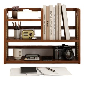 Desktop shelf, multi-layer pegboard storage rack for dormitory desks, small office workstation bookshelf - Product Image 5