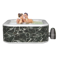 LOGO personnalisé d'usine bain à remous gonflable piscine de bain pliante baignoire gonflable extérieure Spa 160cm * 70cm baignoire de forme carrée Spa