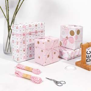 2025 nuevo producto lanzamiento moda Simple lindo 43*300CM papel de regalo rosa - Product Image 6