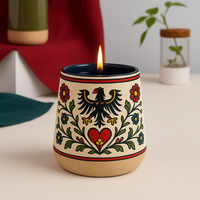 Bocal en céramique avec logo personnalisé, vase à bougie unique, cylindre vide, bougeoir parfumé pour la décoration intérieure