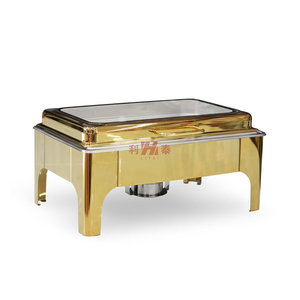 Scaldavivande Idraulico Liyunda 9L in Acciaio Inox Argento/Oro con Finestra in Vetro per Catering - Product Image 1