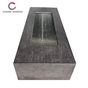 Cheminées d'intérieur au <span class=keywords><strong>bioéthanol</strong></span> Bio Ethanole Table rectangulaire Table de foyer au <span class=keywords><strong>bioéthanol</strong></span> en béton beige - Product Image 3