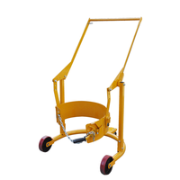 Carro de Transporte de Barriles de Aceite Industrial Ligero con Sistema de Inclinación y Vertido Manual para Bidones de 55 Galones