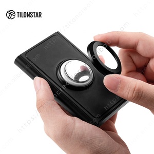 Tilonstar เคสใส่บัตรธนาคารโลหะ TVC900at มีการ์ด5-8ใบกระเป๋าสตางค์แบบป๊อปอัพกระเป๋าสตางค์ขนาดเล็กบางสำหรับใส่เครดิตการ์ดแอร์แท๊ก - Product Image 3