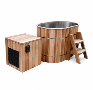 Baignoire en <span class=keywords><strong>bois</strong></span> canadienne Swankia pour bain froid extérieur, petite cuve de plongeon avec trous de refroidissement, refroidisseur portable à vendre - Product Image 2