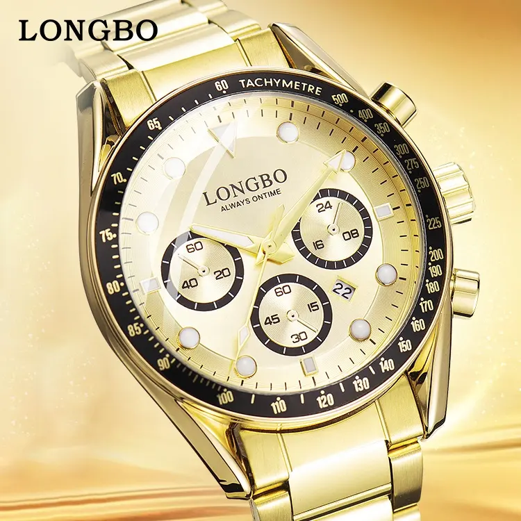 LONGBO Men Watches Luxury Watches Strap Analog Watch Accessories for Men with Price 22mm Glass Women Waterproof Latest Alloy