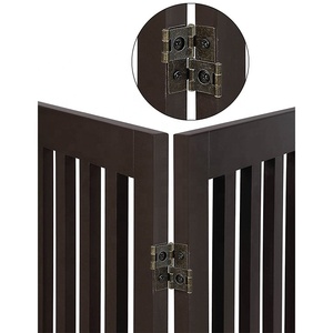 Freestanding Pet <strong>Gate</strong> <strong>Dog</strong> Fence for Doorways <strong>Stairs</strong> Decorative Pet Barrier <strong>Wood</strong> 3-Panel Tri-Fold Folding <strong>Dog</strong> <strong>Gate</strong> - Product Image 5