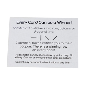 Offre Spéciale : Impression Personnalisée de Cartes de Loterie à Gratter avec Panneau de Grattage Coloré - Product Image 6