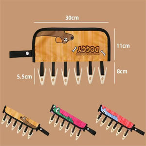 Cintre portable en tissu avec pince à chaussettes et support pliable pour sous-vêtements, idéal pour séchage en hôtel, en extérieur ou en voyage - Product Image 3