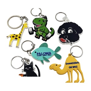 Custom Soft PVC Keychain Key Chain Soft Rubber Keychains Silicone Keyring 2D/3D Rubber Pvc Keychain With Your Logo Name for Gift
