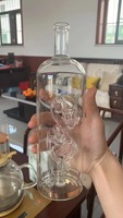 Bouteille en verre au design unique 350ml, 500ml, 750ml pour Gin, Whisky et Boissons, avec forme spéciale