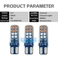 Motorrad LED Kleinleuchte Zweifarbig Stroboskop Silikon T10 2016 16SMD 2W Universelle Passform Auto Seitenmarkierung & Kennzeichenbeleuchtung