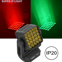 Projecteur Wash à Tête Mobile Matricielle Double Face 25x15W RGBW 4-en-1 avec DMX512 pour Concerts et Événements