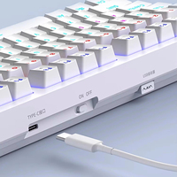 Teclado Mecánico AULA S98 con 98 Teclas, RGB, Inalámbrico, para Juegos, Compatible con Cajas de Ordenador