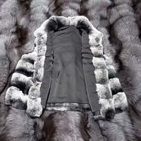Gilet en fourrure de lapin Rex pour femme, tricoté, respirant, avec boutons-pression cachés, décontracté, pour superposition, collection automne-hiver, vente chaude