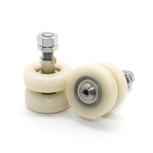 Rouleau universel 6000ZZ en nylon caoutchouté avec vis M10, poulie résistante à l'usure, assemblage direct du fabricant - Product Image 1