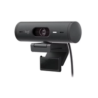 Logitech BRIO 500 Web Kamerası Işık Düzeltme Özelliği Full HD 1080p Kamera RightLight 4 Otomatik Çerçeveleme Gösteri Modu