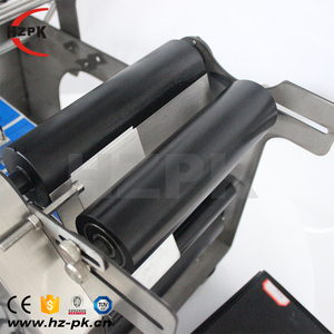 HZPK mt-50 etichettatrici per etichette adesive per bottiglie di vino in vetro rotondo da tavolo per barattoli con stampante per data - Product Image 6