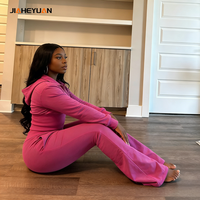 Ensemble de vêtements pour femmes, veste zippée à col court personnalisée et pantalon évasé, vêtements de sport, tenues de fitness, streetwear, ensembles 2 pièces