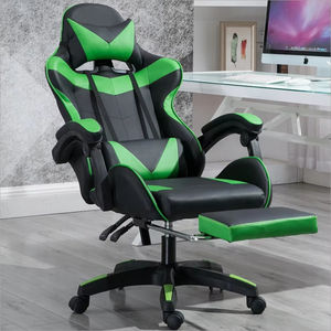Vente en gros Chaise de bureau pour ordinateur de jeu Chaise de jeu amovible ergonomique et confortable en cuir style course avec repose-pieds - Product Image 5