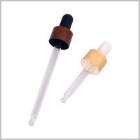 Flacon compte-gouttes en bois 5 ml 10 ml 15 ml 20 ml, flacon en verre noir mat avec pipette compte-gouttes en plastique imitation bois pour huile essentielle