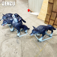 Statue de loup 3D réaliste de modèle d'animal de fibre de verre de zoo à vendre