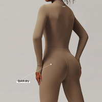 Combinaison de Sport une Pièce Éco-responsable et Personnalisable pour Femme, Idéale pour le Yoga et l'Entraînement, Extensible Quadridirectionnel, Respirante avec Taille Élastique