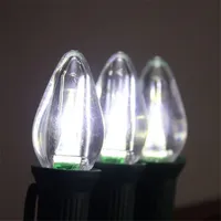 Top 1 vendedor blanco puro C7 LED suave Navidad bombilla de luz transparente