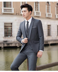 Nuevo Traje Formal de Tres Piezas para <span class=keywords><strong>Hombre</strong></span>, Traje de <span class=keywords><strong>Boda</strong></span> para Padrinos de <span class=keywords><strong>Boda</strong></span> (Chaqueta+Pantalones+Chaleco), Trajes Negros Hechos a Medida - Product Image 4