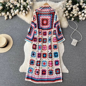 Suéter de Punto Personalizado OEM, Nuevo Suéter de <span class=keywords><strong>Playa</strong></span> Calado con Jacquard, Ropa de Punto, Suéter de Mujer de Manga Larga - Product Image 3
