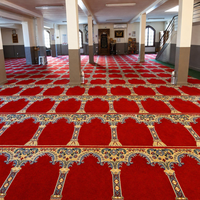 Moquette Commerciale Personnalisée Robuste pour Mosquée, Rouleau Antidérapant pour Salle de Prière, Moquette Mur à Mur Résistante à l'Usure pour Mosquée