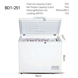 Réfrigérateur horizontal solaire/électrique de haute qualité 251L pour usage hôtelier, domestique et commercial, congélation profonde, <span class=keywords><strong>porte</strong></span> pliante, grade <span class=keywords><strong>1</strong></span> - Product Image 2