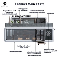 Vente en gros de maisons conteneurs mobiles de luxe en acier préfabriqué à 2 étages, type capsule spatiale, pour applications commerciales et cafés