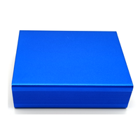Boîtier en aluminium anodisé bleu extrudé avec ailettes de refroidissement, boîtier vierge pour module de circuit imprimé électronique
