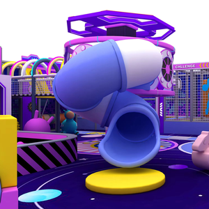 Parc d'attractions intérieur en plastique souple personnalisé pour enfants avec toboggans pour piscine à balles, trampoline et caractéristiques d'escalade - Product Image 6